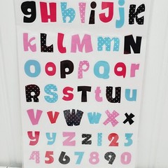 Upper & Lower Case Alphabet Number Stickers Crafters Square 61 Stickers – 1 Pack