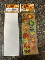 Glitter Autum Leaf/Acorn Stickers, Oriental Trading, 7 Sheets 63 Leaves
