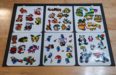 Vintage 1980s Vending Machine Prism Sticker Sheets Snail Rainbow Alien Lot of 10