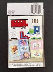 7 Pks BABY BOY Stickers — Trains Transportation Baby Objects Firetruck Police