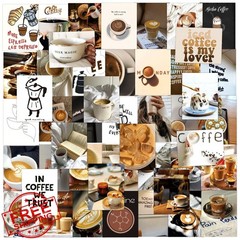 Flurendo coffee aesthetic stickers Colourful-c3