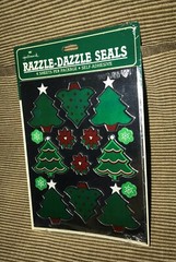 New Sealed VTG 1982 Hallmark Razzle Dazzle Christmas Tree Poinsettia Stickers
