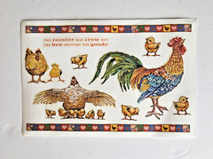 Rare Collectible PSX Designs ROOSTER & CHICKENS (SR6451) 4×6 Sticker Module