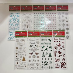 ArtMinds Metallic Adornments Christmas Holiday Stickers Sheet Letters Shiny Foil