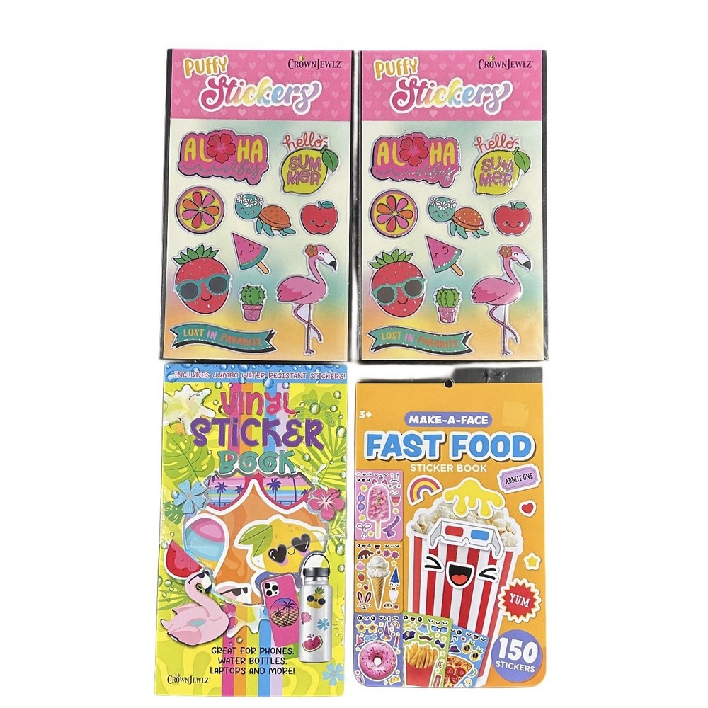 Crown Jewelz Sticker Lot Glitter Puffy Stickers Bundle Good Vibes Butterfly New