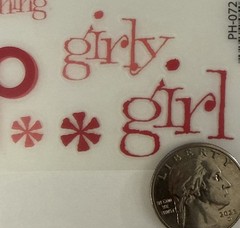 PLAYING DRESS-UP Rub-Ons(8”x2”)Lookin’ Good•Girly•Kids •Sweet Thing•Card Making•