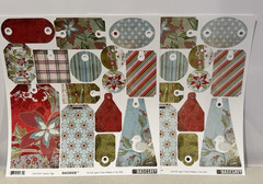Basic Grey Dasher 12 x 12 Scrapbook Paper Cardstock Buttons Brads LOT