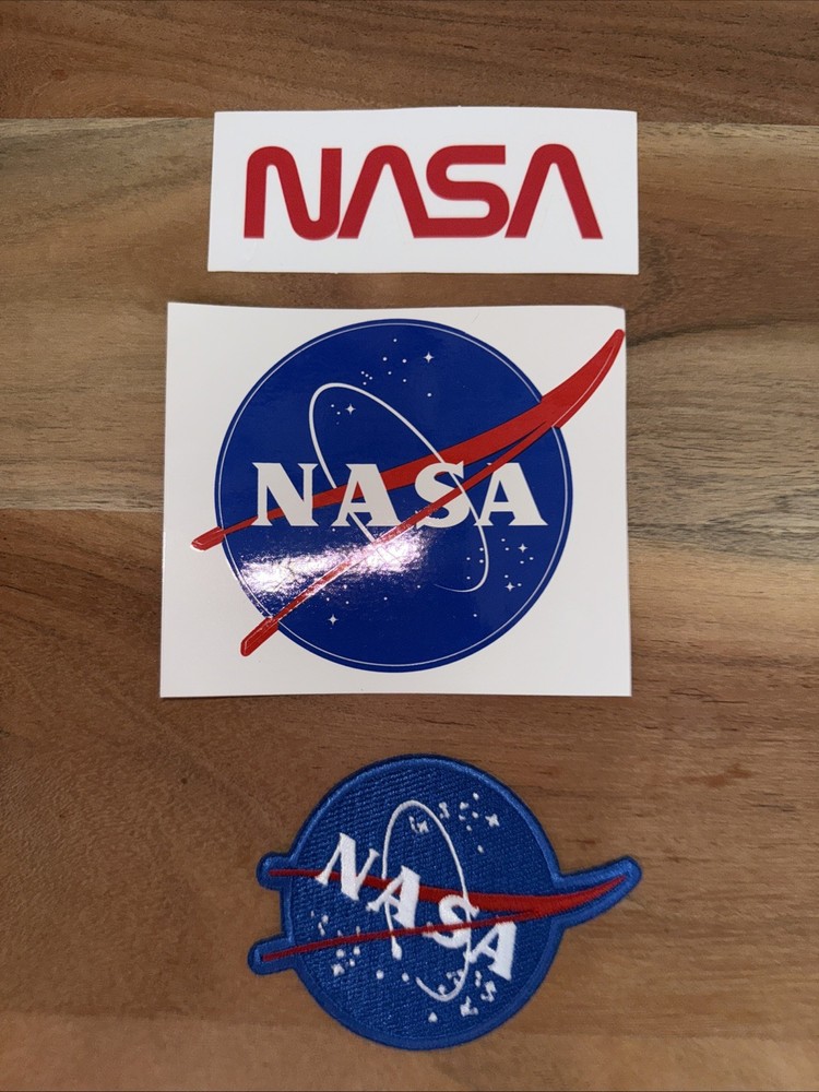 NASA Sticker Decal Space Meatball Stickers + Logo & Iron / Sew On Patch Lot new