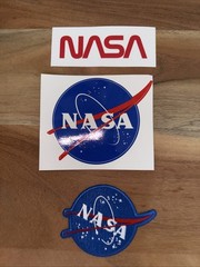 NASA Sticker Decal Space Meatball Stickers + Logo & Iron / Sew On Patch Lot new