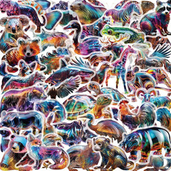 48 Pcs Large Vintage Hot Stamping Butterfly Stickers – Self Adhesive Hardcard Bu