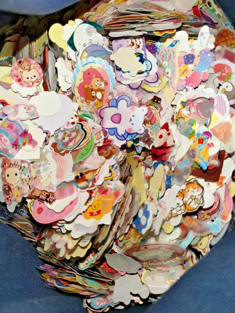 Kawaii Sticker flake *100* pcs GRAB BAG Sanrio, San-x, Kamio, Mind Wave, etc.