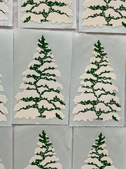 Mrs. Grossman’s Sticker Lot Christmas Snow Pine Tree Vintage 1991 10 Mods Sheet