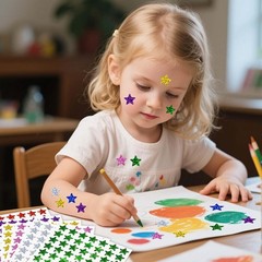 2100 Pack,6 Colors, Holographic Small Star Stickers for Kids Reward, Behavior…