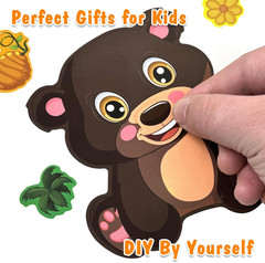 48 Sheets Make-A-Face Animal Stickers Mix and Match for Kids Party Favors Suppli