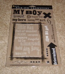 Daisy D’s Rub-On Transfers ~ My Boy……7×10 sheet.