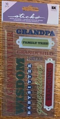 Sticko Clear Grandpa Grandfather Grandchild Wisdom Babysitter Scrapbook Sticker