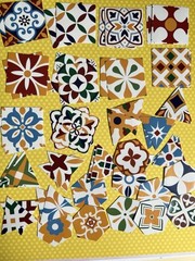 Lot Of Over 200 Moroccan Tile Sticker Kit Scrapbooking Junk Journal Kit