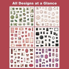 180PCS Manor Letterhead Vintage Ephemera Stickers, Laser-Die Cut White Kraft …