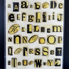 K&Company Studio K Varied Alphabet Clearly Yours Stickers Black Letters Graffiti