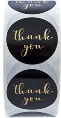 1000 Count Faux Glitter 1.5″ Thank You Stickers – Perfect for Gifts & Favors
