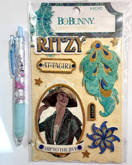 Ritzy Feathers Stickers Scrapbooking Card Journal Planner Bo Bunny