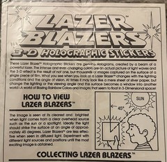 Vtg 1983 Hasbro My Little Pony Lazer Blazers 3-D Holographic Stickers No. 8626
