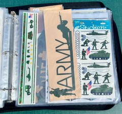 Crop In Style Binder With Lots Of Stickers ~ 17 Sheets full ~ Navy Blue Binder