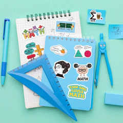 Math Stickers Set 200PCS Vinyl Waterproof for Journaling School Use, Math Gift