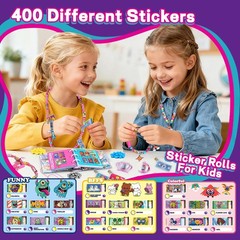 Creative Sticker Bracelet DIY Kit with 400 Mini Sticky Rolls – Wearable & Sha…