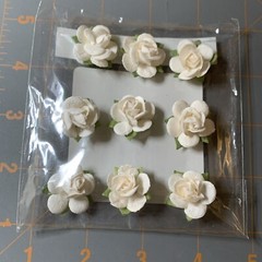 Michael’s- Paper Flowers White Scrapbook Card Making Embellishments