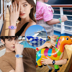 4-Pack Princess Cruise Medallion Holder for Kids and Adults, Silicone Wristbands