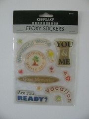Keepsake Essentials 3D Scrapbooking Epoxy Stickers VACATION NEW IN PACKAGE