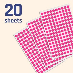 3000 Pack Pink Round Dot Stickers – 0.375″ Self-Adhesive Labels For All Needs