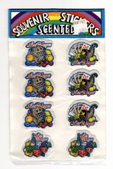 Souvenir of LAS VEGAS Puffy Scented Stickers Anonymous Made in Taiwan NOS Scarce