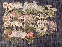 Anna Griffin Botanical Engraving Floral Stickers set of 40