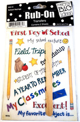 MAMBI School Rub-Ons 2 Sheets Favorite Teacher Field Trip Scrapbook Stickers