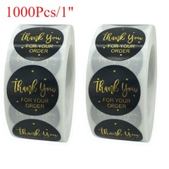 1000Pcs 1.5″/1″ Thank You Stickers Self-Adhesive Label for Your Order Stickers