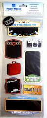 Paper House Road Trip 3D Dimensional Chipboard Chalkboard Stickers Travel Retro