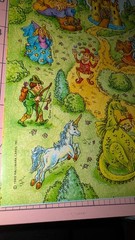 Vintage Hallmark Stickers Unicorn Castle Dragon Kingdom Palace 1 Sheet