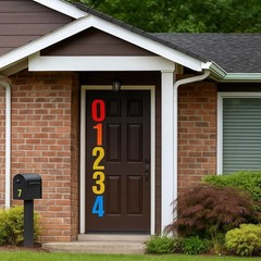 Durable Waterproof Blue Number Stickers 0-9 for Indoor and Outdoor