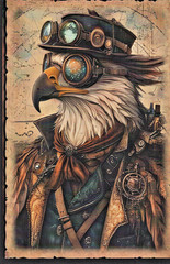 Animals Dressed in Steampunk Gear – Animal Prints, 20pcs 8.5″x 5.5″
