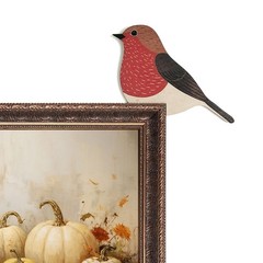 2PCS Wooden Robin Door Topper Bird Corner Wall Decor Gift Set