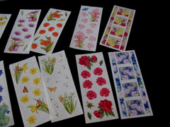 Lot Vintage paper, Months in Bloom stickers, Holly Days & Dazzle, Soft Linen Pk