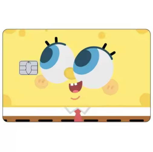 Cartoon Style Card Sticker Matte PVC Decal for Credit Bank Cards