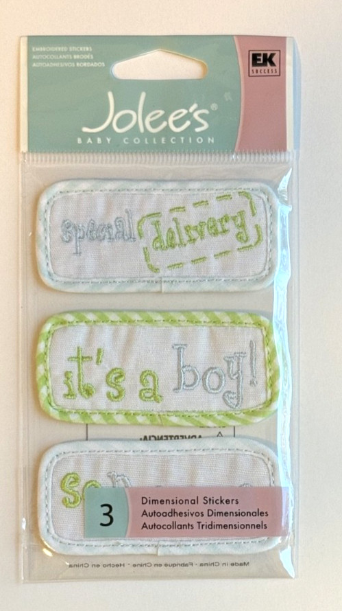 Jolee’s Boutique EK SUCCESS JOLEE’S » BOY QUILTS » Baby boy Scrapbook Stickers