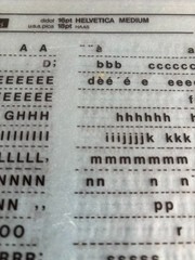 Four Letraset INSTANT LETTERING Transfer 16pt & 18pt Helvetica Medium 2