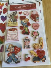 Valentine Paper Crafts Stickers Lot 3 Packs
