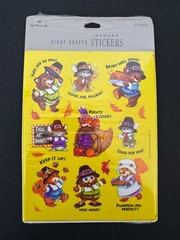 (251) Total Vintage Thanksgiving Stickers Hallmark 1983 1990s NEW SHEETS