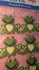 Vintage Sandylion Essentials Googly Eyed Frogs Stickers Dimensional Lit 2 READ