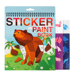 1PCS Sticker by Number Book for Kids Ages 4-8, Fun Craft Activity, Educational B